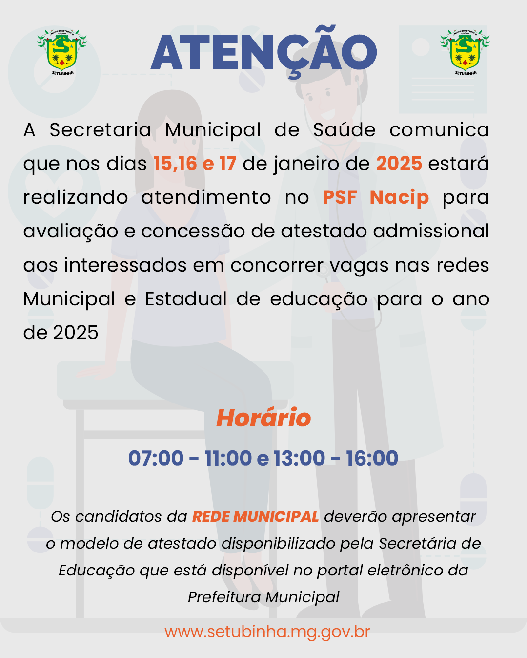 FORMULÁRIO PARA EXAME ADMISSIONAL