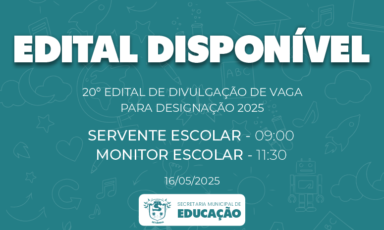 Edital 20 – Divulgação de vaga para contratação