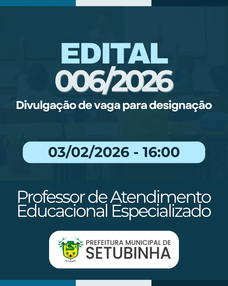Edital 06/2026 – Divulgação de vaga para contratação