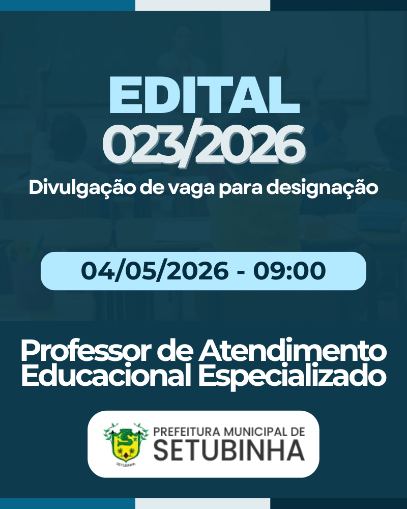 Edital 23/2026 – Divulgação de vaga para contratação