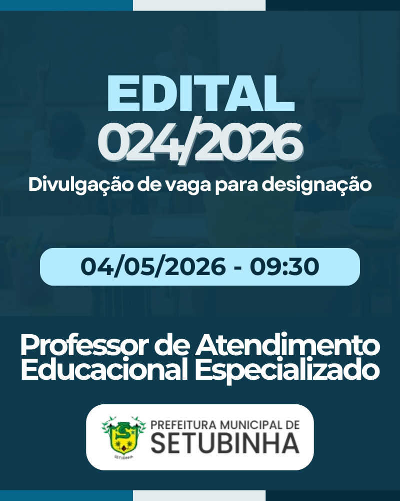 Edital 24/2026 – Divulgação de vaga para contratação