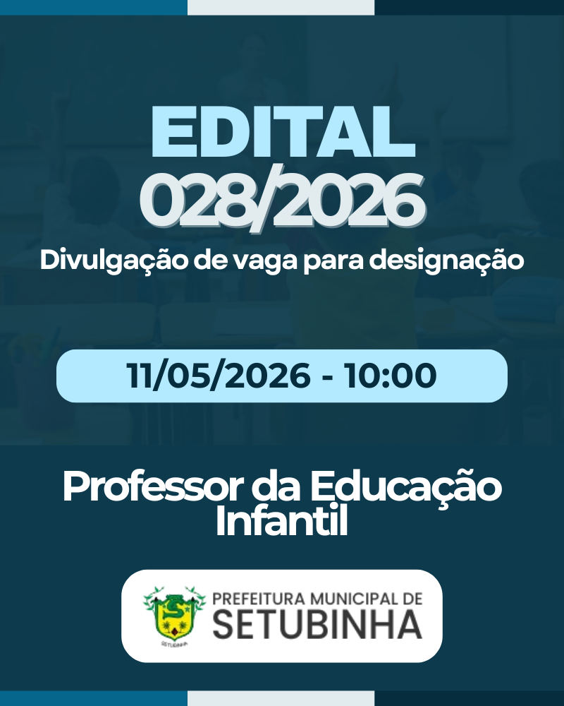 Edital 28/2026 – Divulgação de vaga para contratação