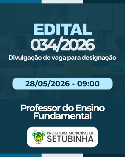 Edital 34/2026 – Divulgação de vaga para contratação