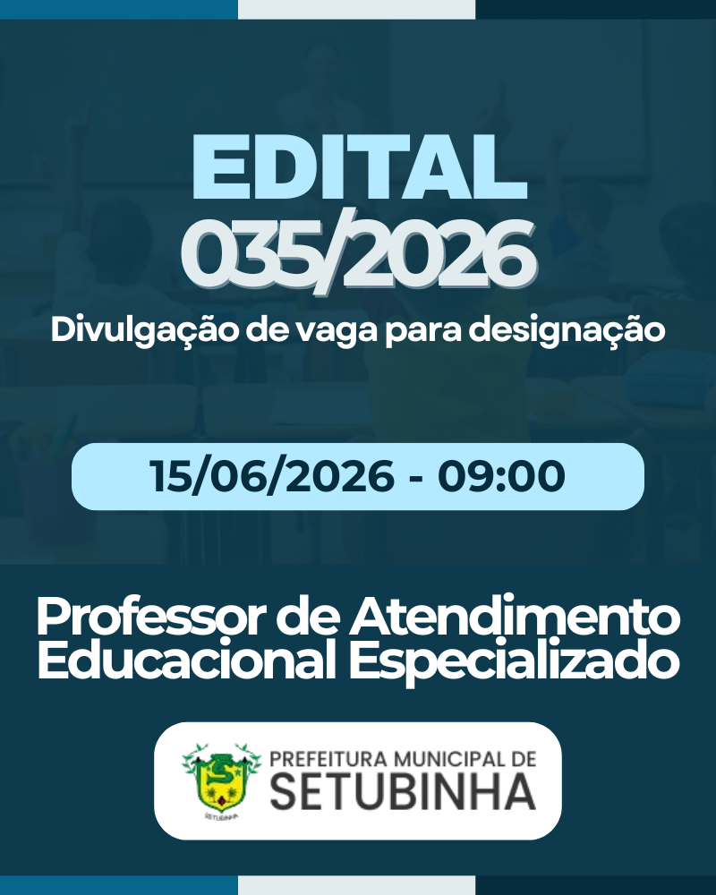 Edital 35/2026 – Divulgação de vaga para contratação