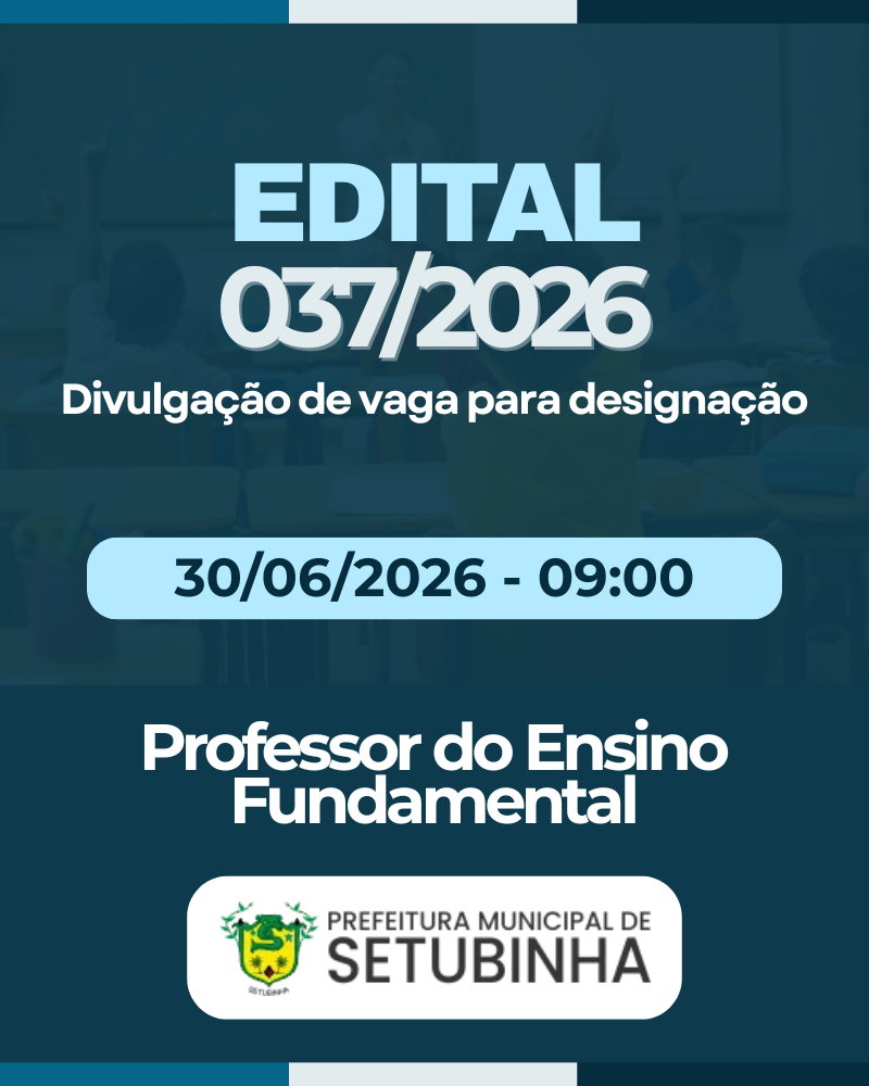 Edital 37/2026 – Divulgação de vaga para contratação